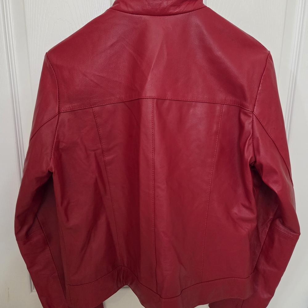 Women's Australian Red Leather Jacket - Picture 7 of 7